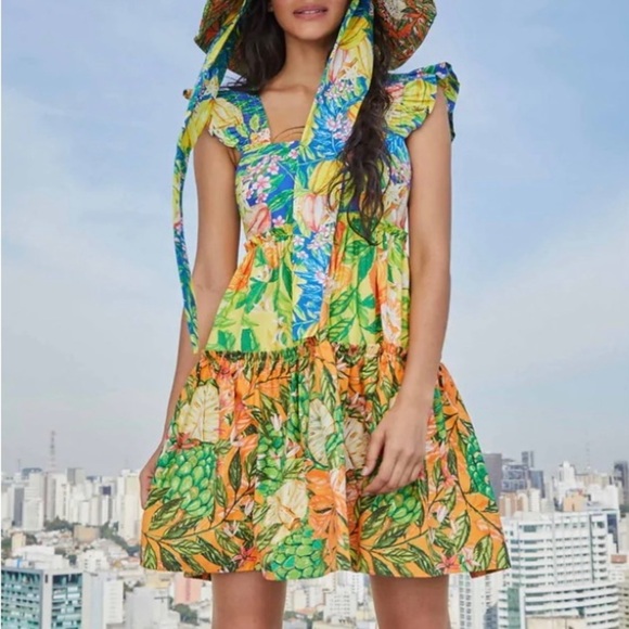 Farm Rio - Multi Print Mini Dress - Picture 1 of 5